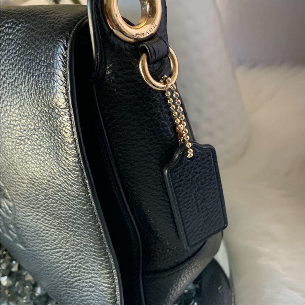 Coach Black Pebbled Leather Crossbody Bag - Picture 11 of 12